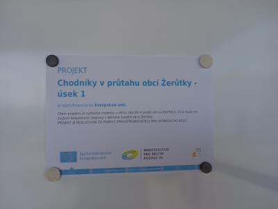 Publicita - Chodníky v průtahu obcí Žerůtky-úsek č.1